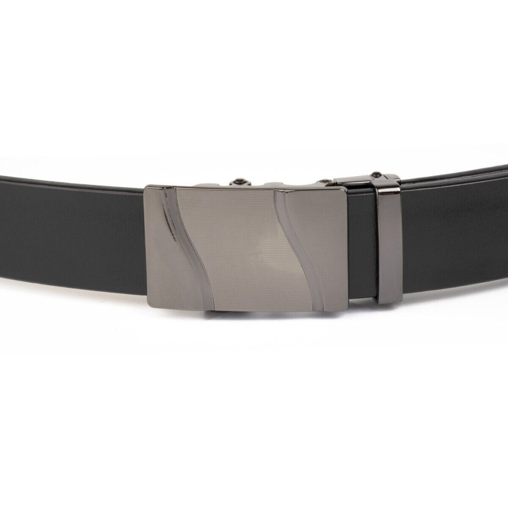 Ремінь Vintage Чоловічий з пряжкою хвиля Чорний (20336) - зображення 5