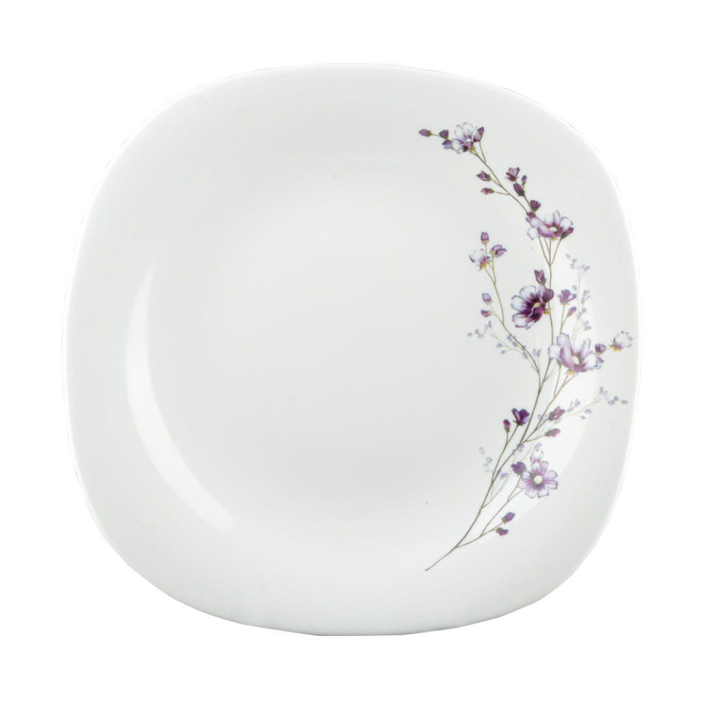 Тарілка Vittora "Фіолетова Гілка" Square супова 23 см (V-230SPB) - зображення 1