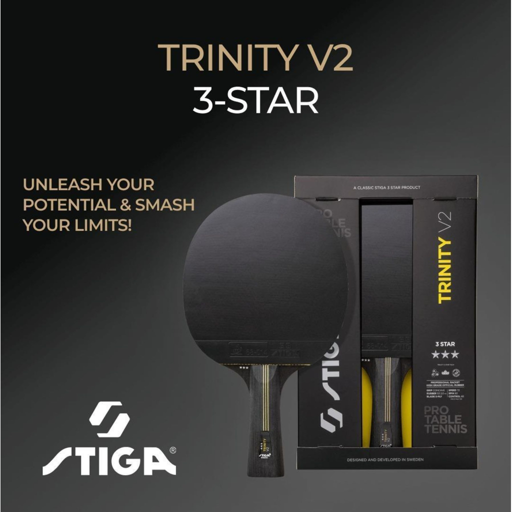 Ракетка для настільного тенісу Stiga Ракетка для настільного тенісу Stiga Trinity 3 Star ver.2 FL (1213-1208-3 (931706) - изображение 7