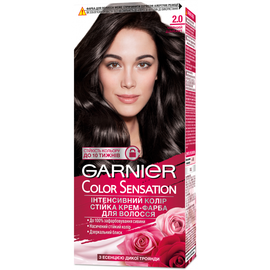 Фарба для волосся Garnier Color Sensation 2.0 Чорний діамант 110 мл (3600541135772) - зображення 1