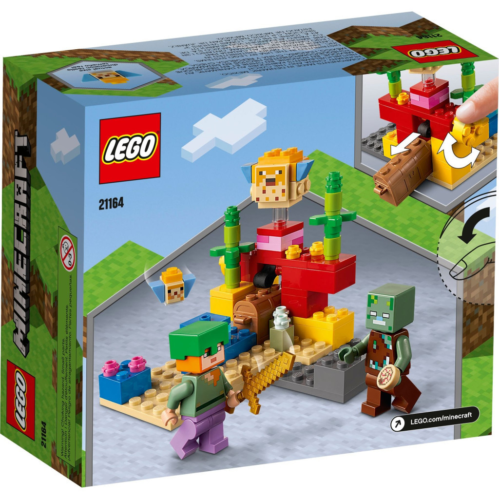 Конструктор LEGO Minecraft Кораловий риф 92 деталі (21164) - зображення 6