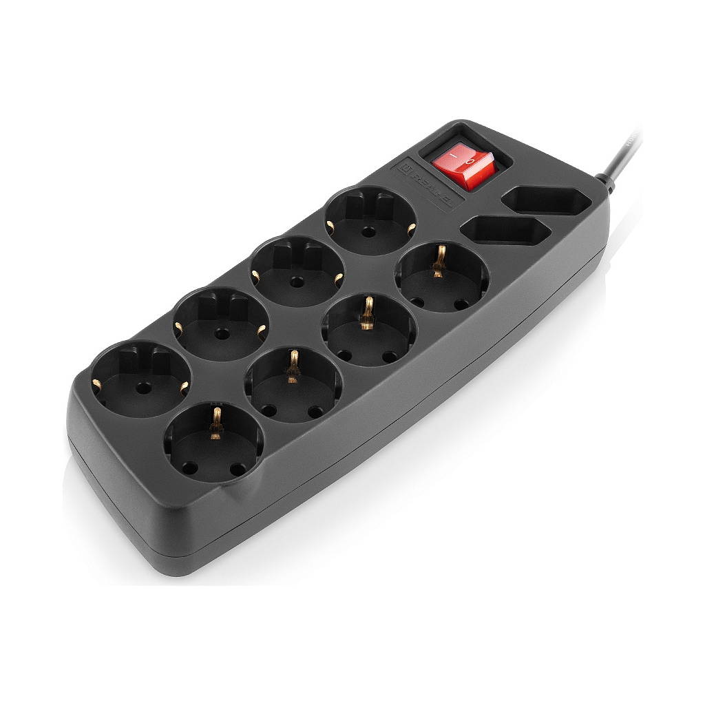 Мережевий фільтр живлення REAL-EL REAL-EL RS-10 Protect, 5m, black (EL122300040) - зображення 2