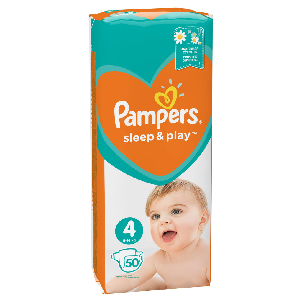 Підгузки Pampers Sleep & Play Maxi Розмір 4 (9-14 кг), 50 шт (8001090669056) - зображення 3