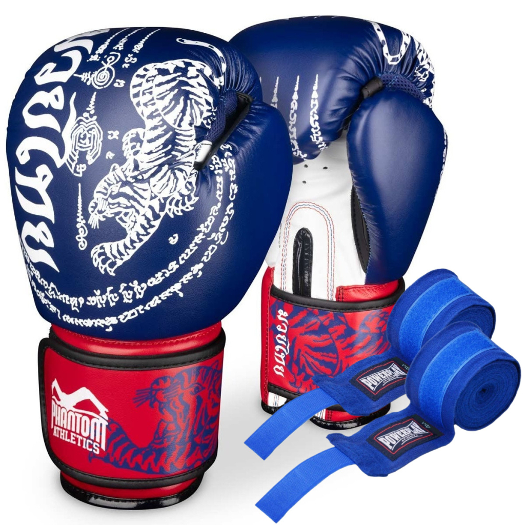 Боксерські рукавички Phantom Muay Thai Blue 12 унцій (PHBG2496-12) - зображення 1