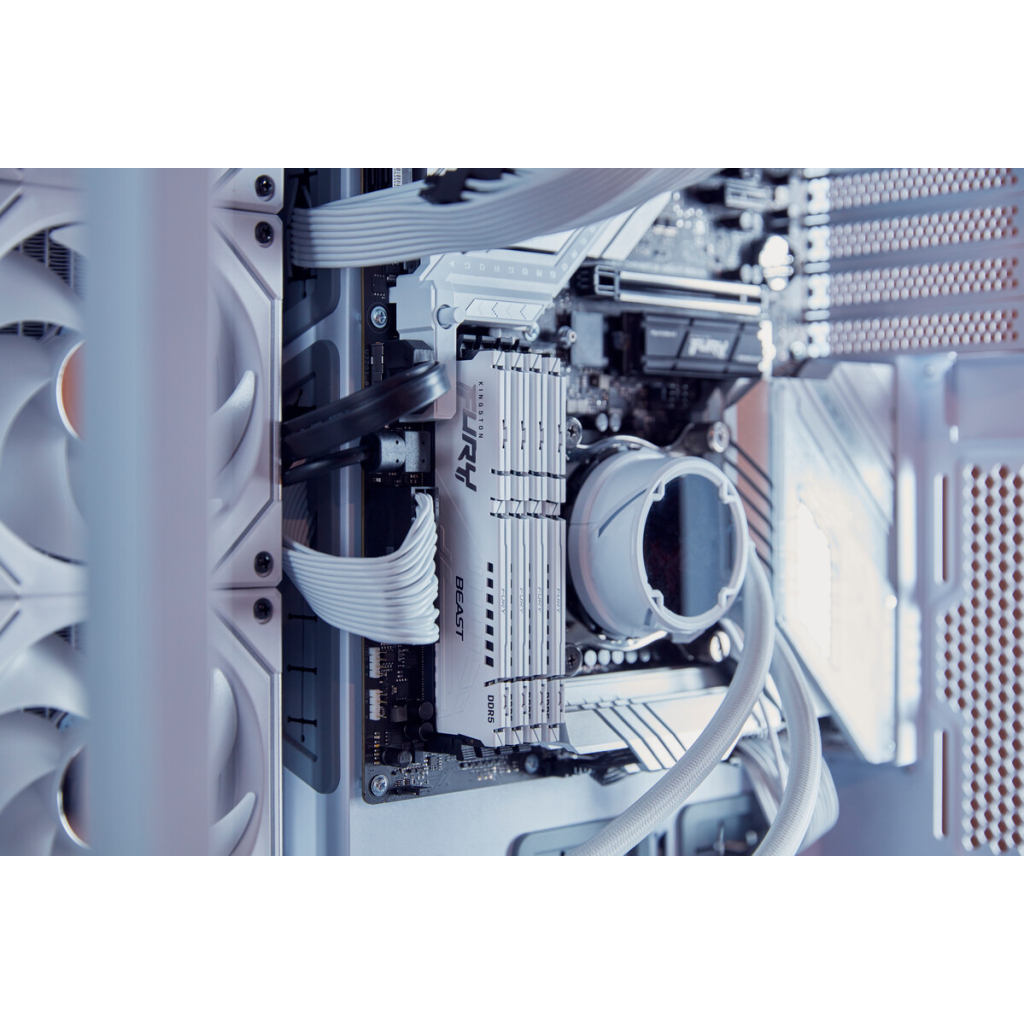 Модуль пам'яті для комп'ютера DDR5 32GB 5200 MHz Beast EXPO White Kingston Fury (ex.HyperX) (KF552C36BWE-32) - зображення 6