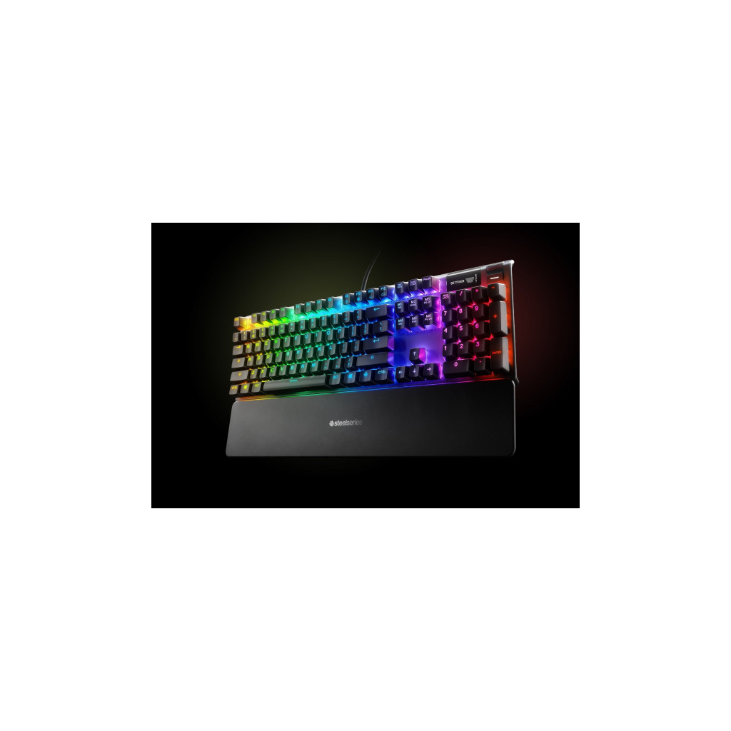 Клавіатура SteelSeries Apex 7 Blue Switch OLED Smart Display USB UA Black (64774) - зображення 4