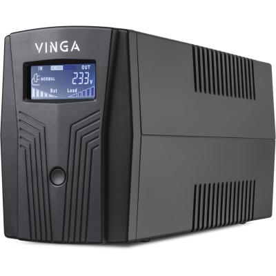 Пристрій безперебійного живлення Vinga LCD 600VA plastic case (VPC-600P) - зображення 1