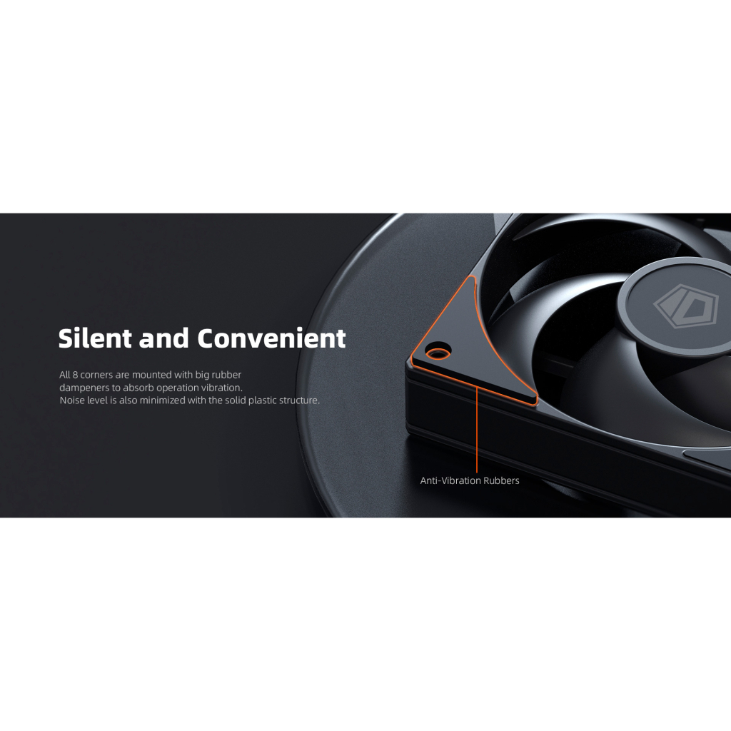 Кулер до корпусу ID-Cooling Вентилятор ID-Cooling AS-140-K Duet Black (AS-140-K DUET) - зображення 10