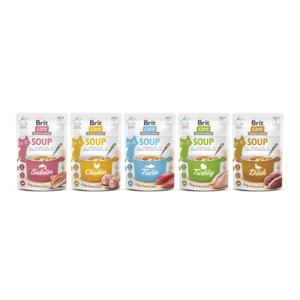Вологий корм для кішок Brit Care Soup with Chicken з куркою 75 г (8595602569175) - зображення 3