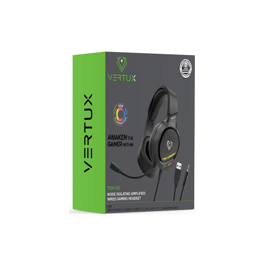Навушники Vertux Tokyo 7.1 Mini Jack 3.5мм Black (tokyo.black) - зображення 2