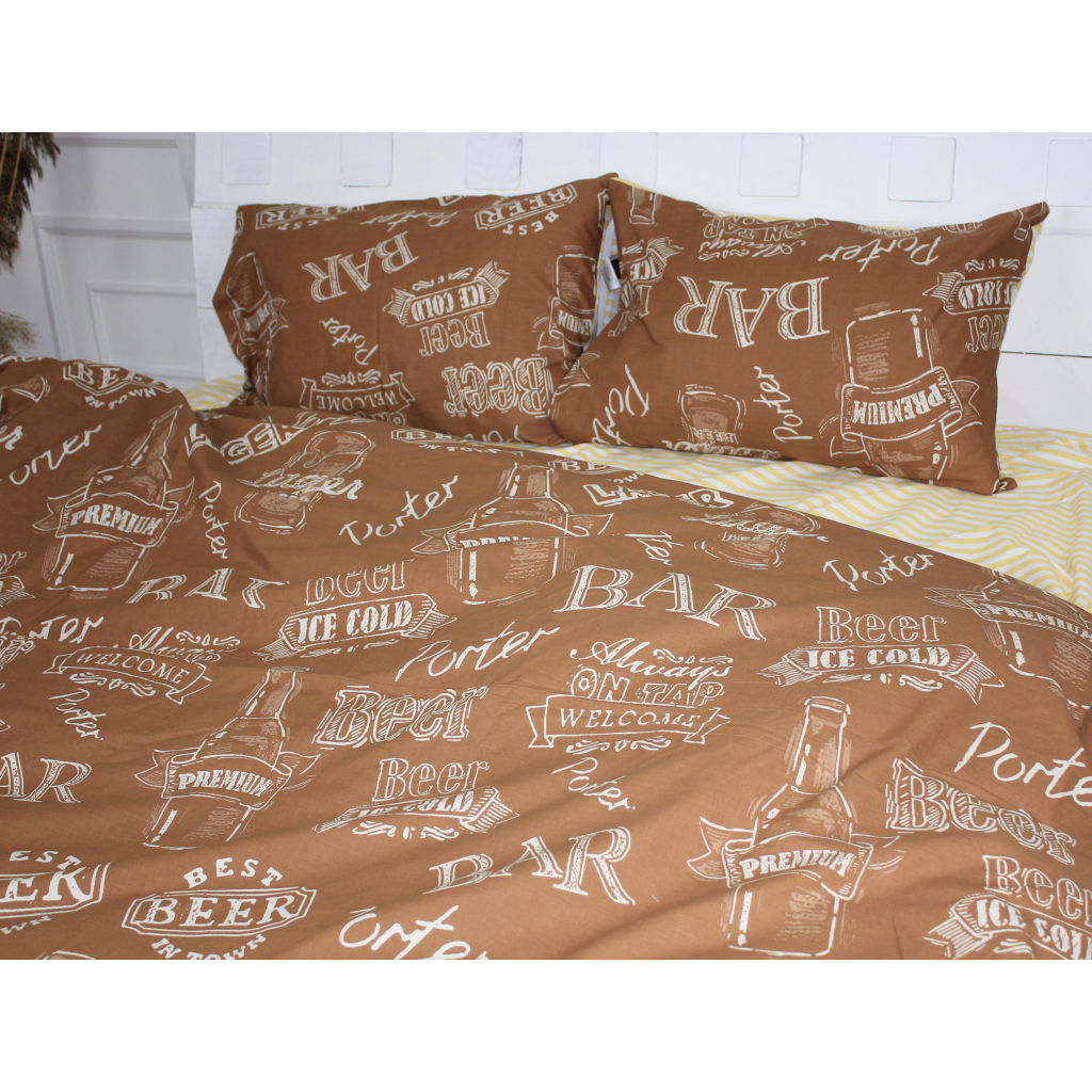 Постільна білизна MirSon Бязь Ranforce Elite 17-0509 Beer Bar Porter 110х140 (2200004659985) - зображення 1