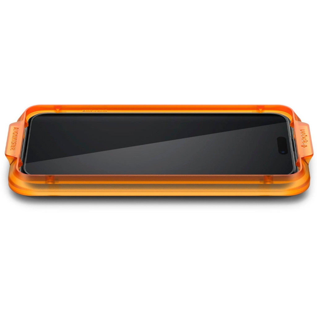 Скло захисне Spigen Apple iPhone 15 Glas.tR AlignMaster FC Black (2P) (AGL06906) - зображення 4