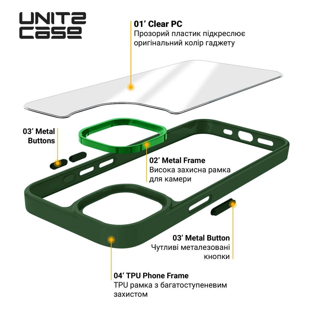 Чохол до мобільного телефона Armorstandart UNIT2 Apple iPhone 15 Green (ARM69968) - зображення 4