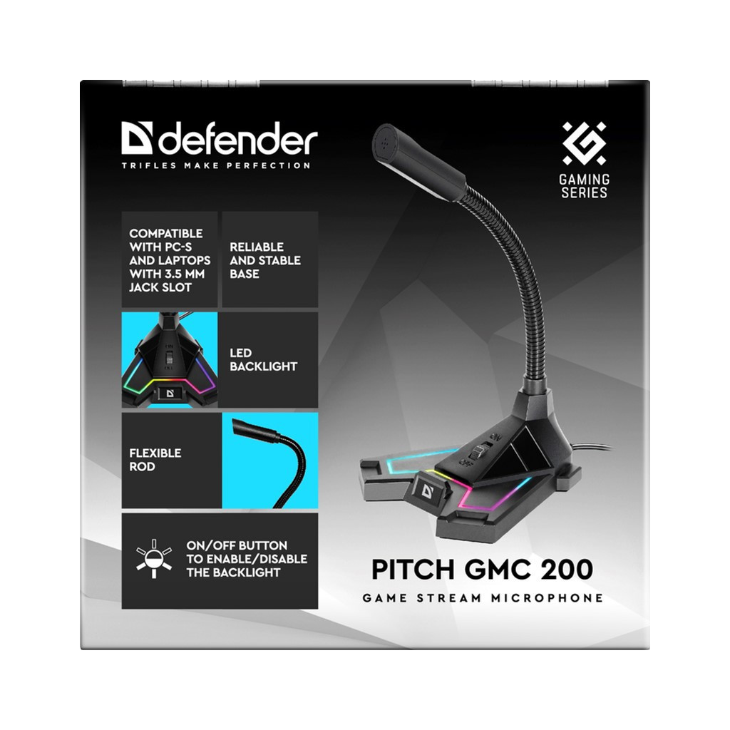 Мікрофон Defender Pitch GMC 200 3.5 мм LED (64620) - зображення 8
