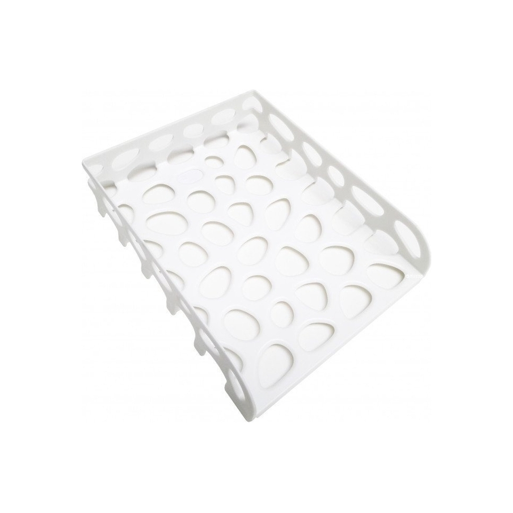 Лоток для паперів Optima горизонтальний пластик, білий (O36337) - зображення 1