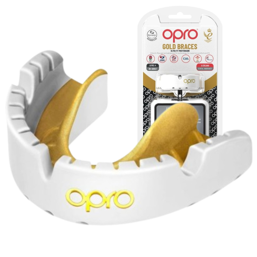 Капа Opro Gold Braces під брекети White/Gold (102506004) (Gold_Braces_Wh/Gold) - изображение 1
