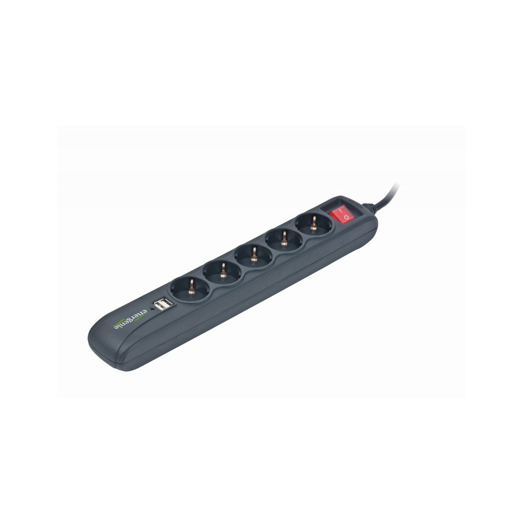 Мережевий фільтр живлення EnerGenie SPG5-U2-5 Power strip with USB charger, 5 sockets, (SPG5-U2-5) - зображення 2