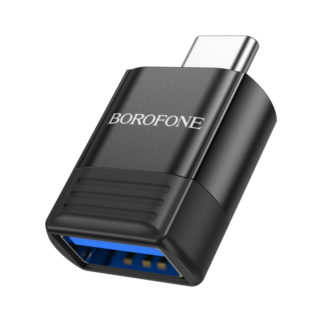 Перехідник BV18 USB to USB-C M USB3.0 Black BOROFONE (6941991104015) - зображення 1