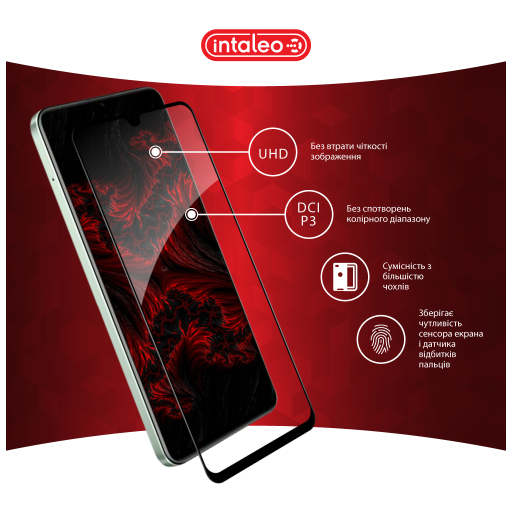 Скло захисне Intaleo Full Glue Realme C63 Black (1283126594977) - зображення 4