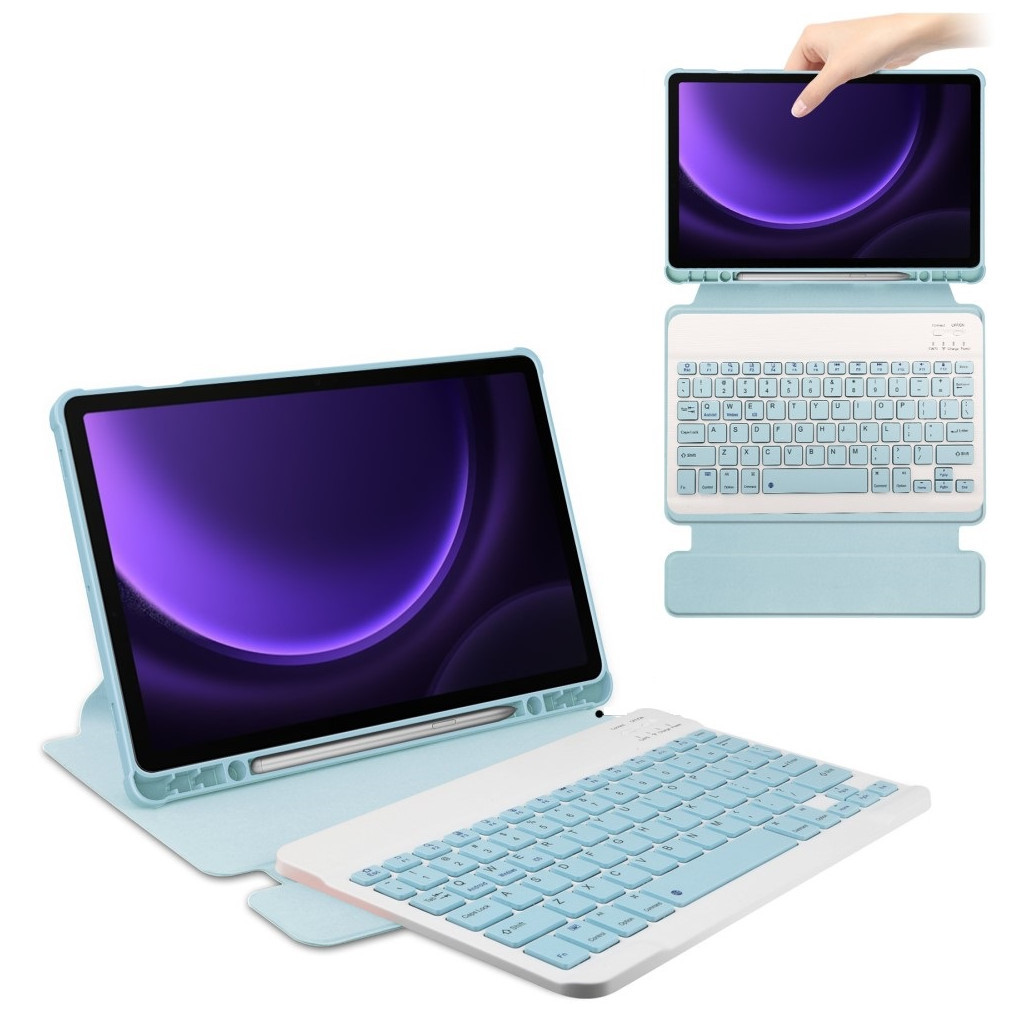 Чохол до планшета BeCover Keyboard 360° Rotatable Samsung Tab S9 Plus (SM-X810/SM-X816)/S9 FE Plus (SM-X610/SM-X616) 12.4" (710395) - зображення 4