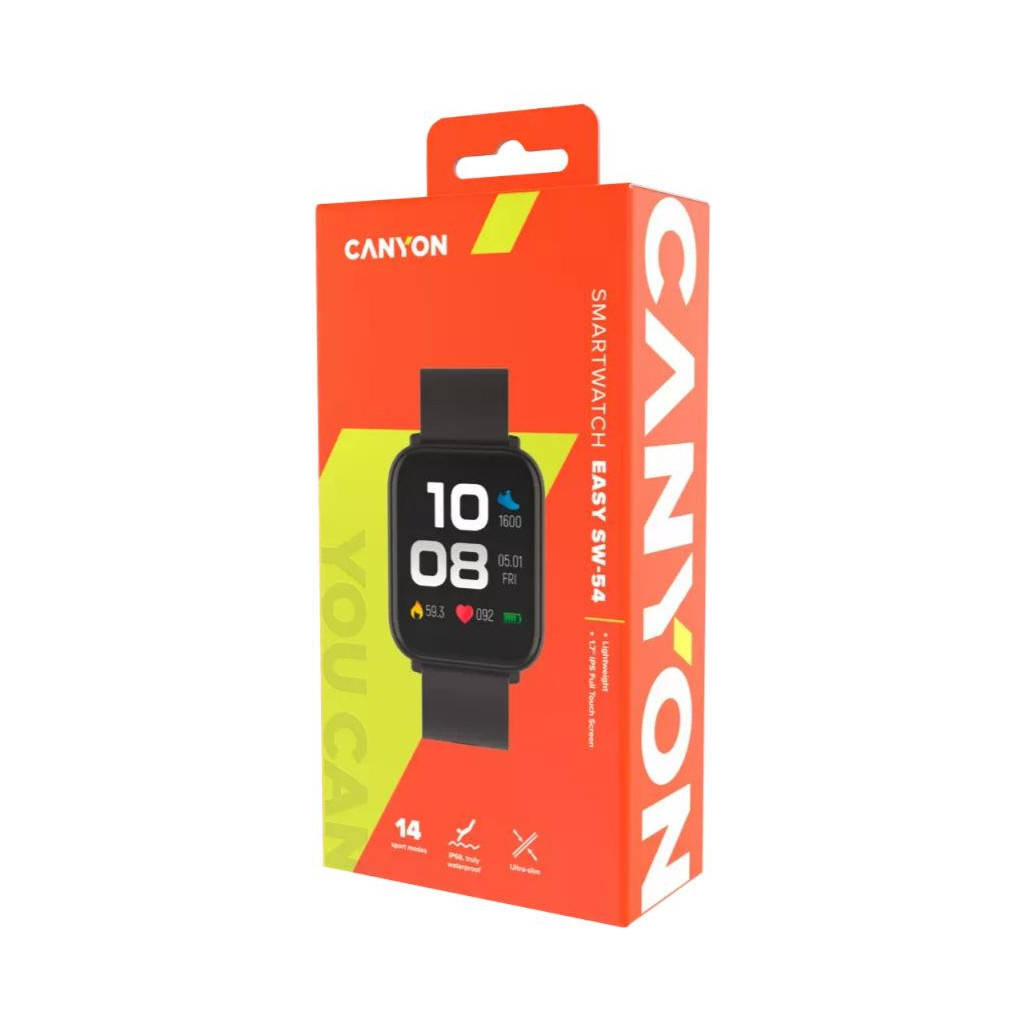 Смарт-годинник Canyon Easy SW-54 Black (CNS-SW54BB) - зображення 4