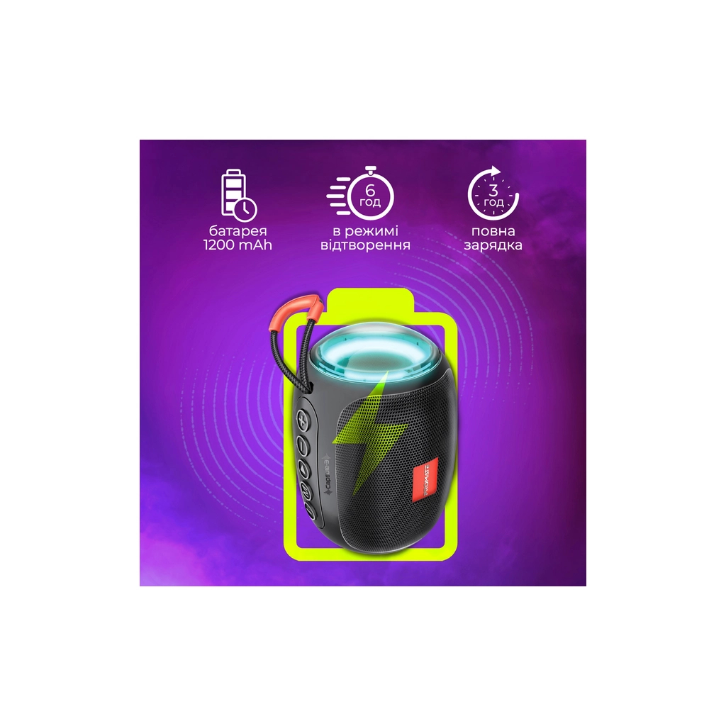 Акустична система Promate Capsule-3 Black (capsule-3.black) - зображення 5