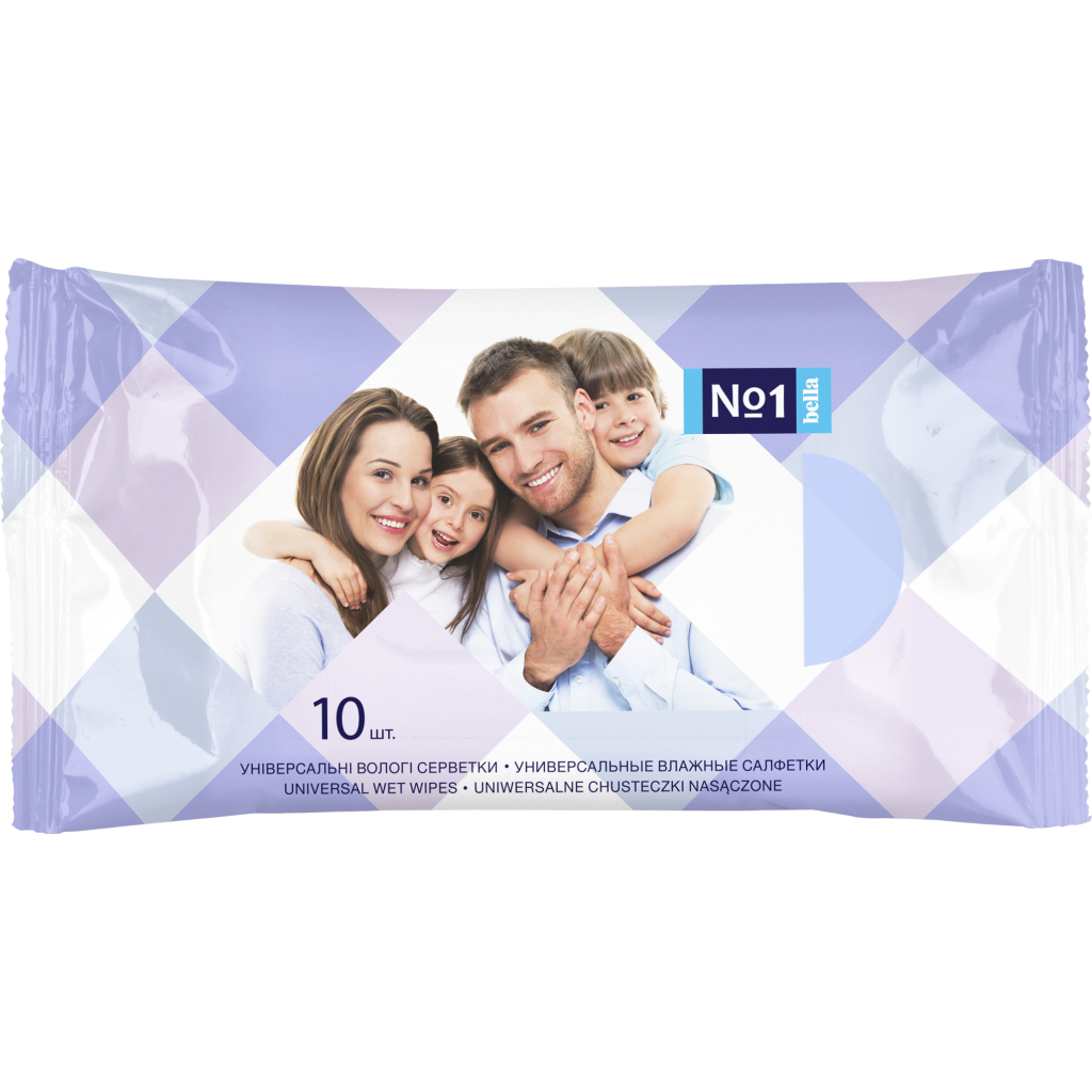 Вологі серветки Bella універсальні для всієї родини 10 шт. (5900516421724) - зображення 1