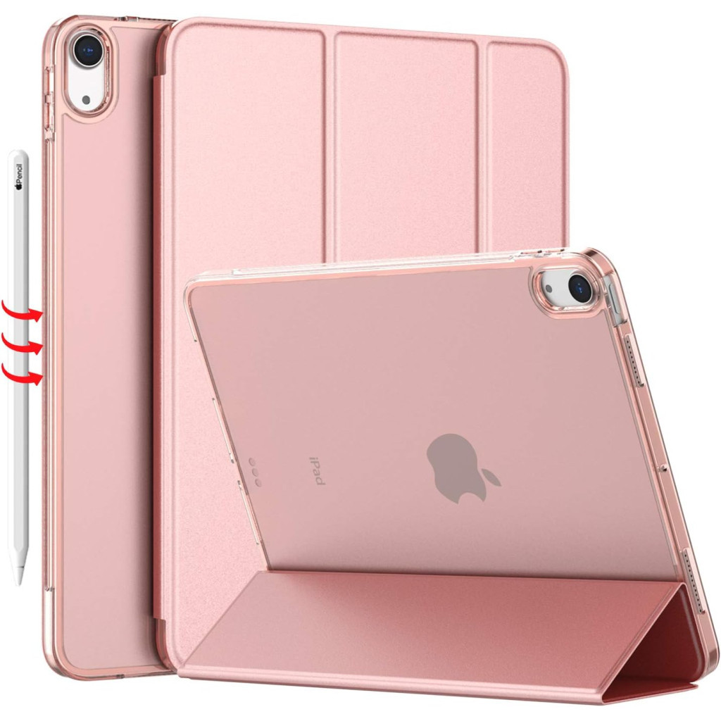 Чохол до планшета BeCover Tri Fold Hard Apple iPad Air 4 10.9 2020/2021 Pink (709660) - зображення 2
