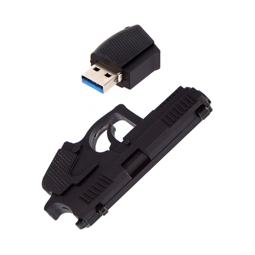USB флеш накопичувач ColorWay Pistol 32 GB 3.0 Black (CW-USBPL32) - изображение 3