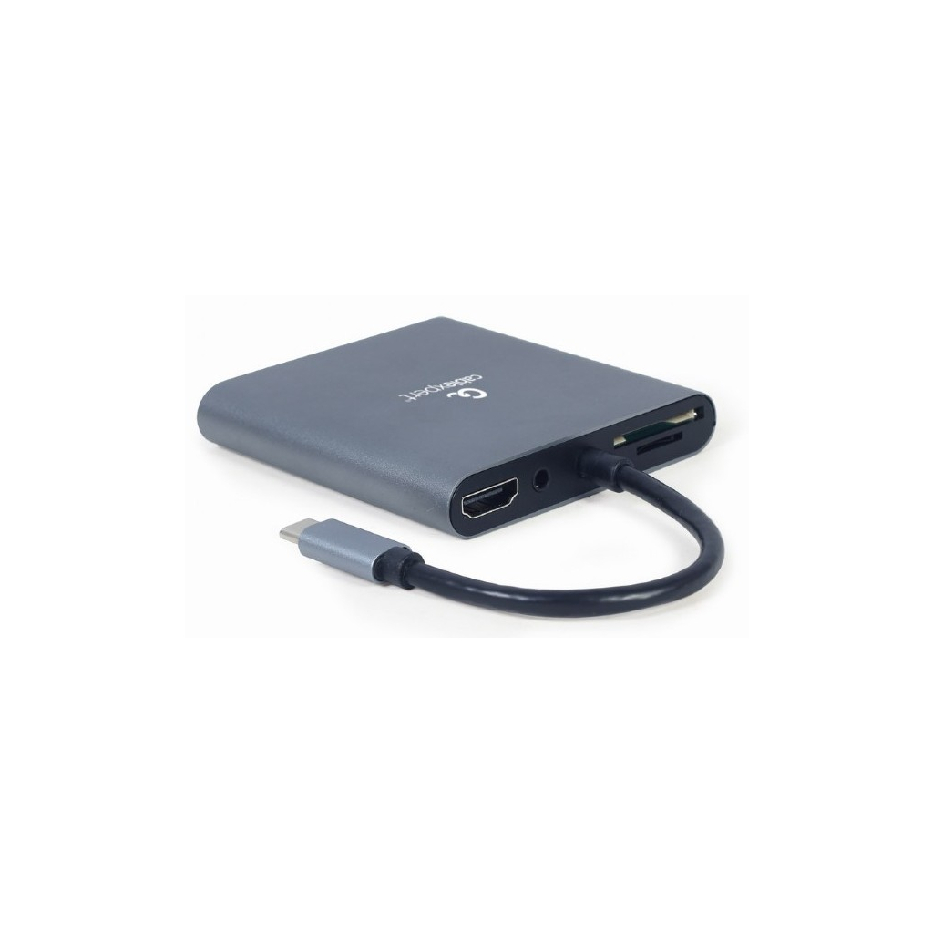Концентратор Cablexpert USB-C 6-in-1 (Hub3.1/HDMI/VGA/PD/card-reader/audio) (A-CM-COMBO6-01) - зображення 2
