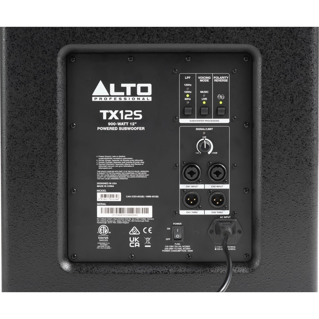 Студійний сабвуфер Alto Professional TX12S - зображення 4