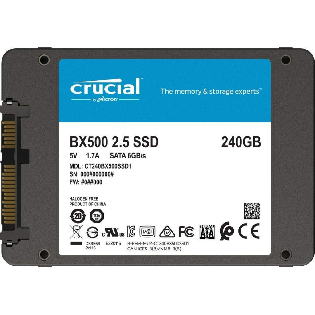 Накопичувач SSD 2.5" 240GB Micron (CT240BX500SSD1) - зображення 2