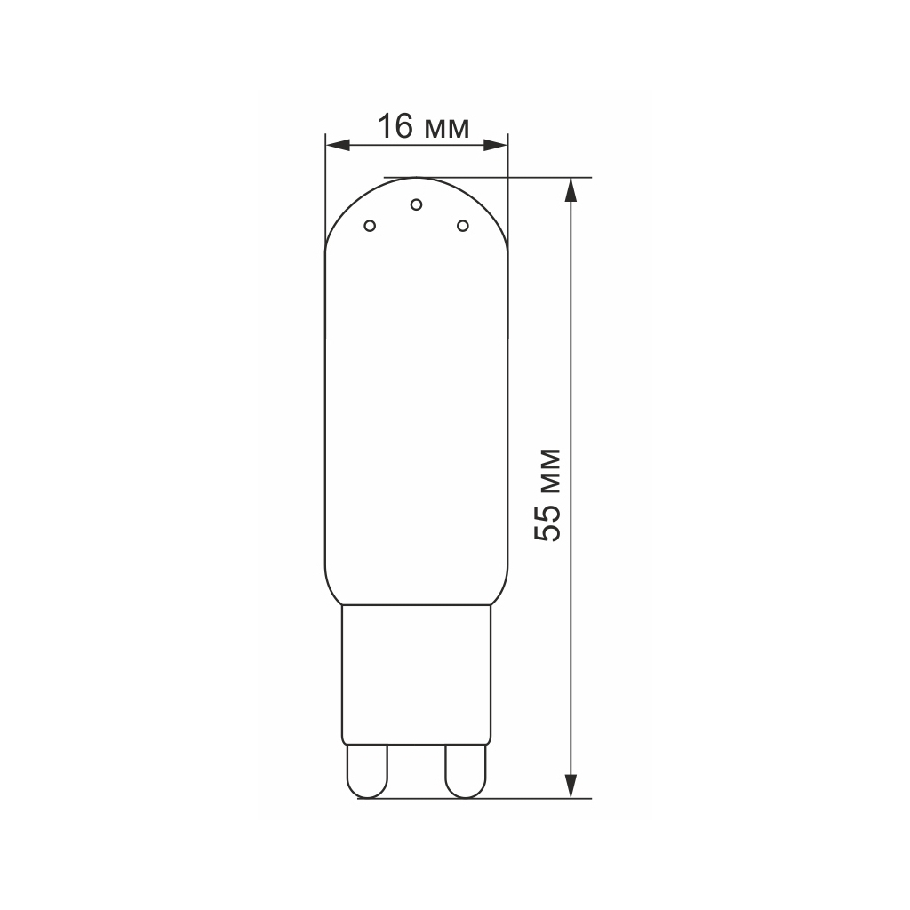 Лампочка Videx G9S 4W G9 4100K (VL-G9S-04224) - зображення 3