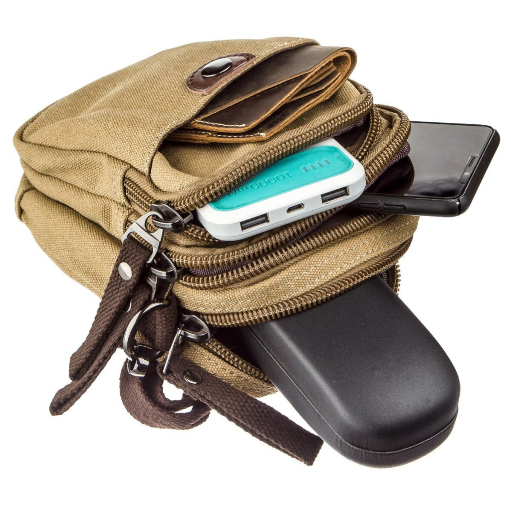 Сумка Vintage Текстильна Хакі (20161) - зображення 3