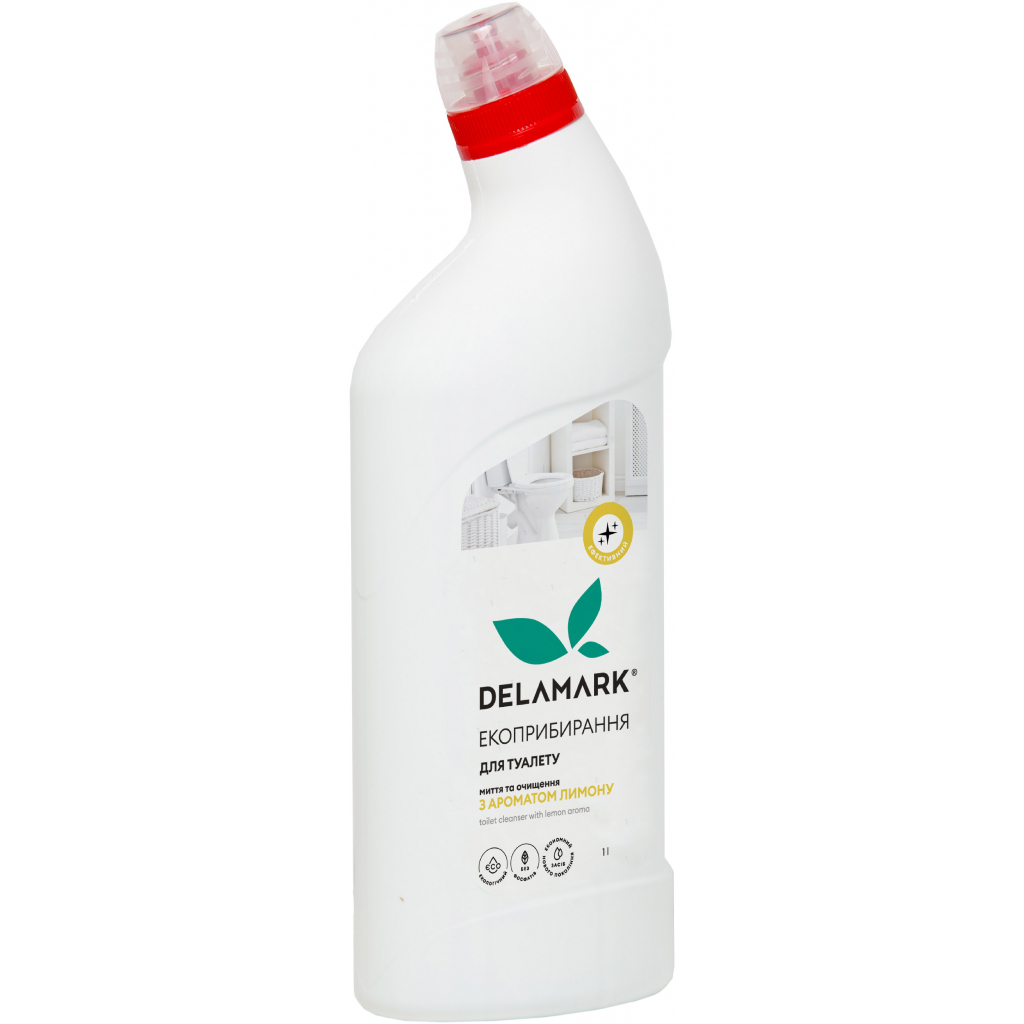 Засіб для чищення унітазу DeLaMark з ароматом лимону 1 л (4820152330765) - изображение 1