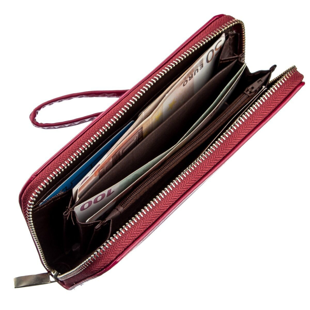 Гаманець Kivi З екошкіри Малиновий (19039) - зображення 3