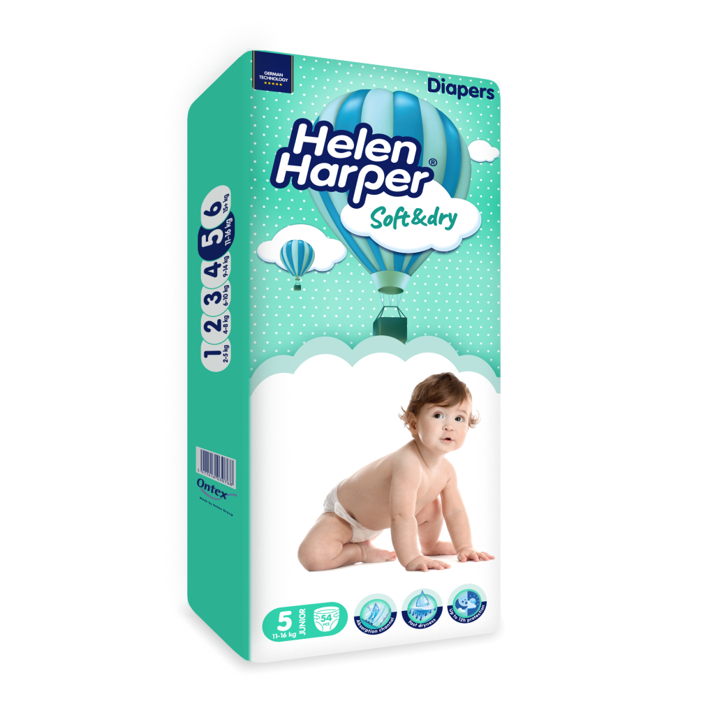 Підгузки Helen Harper Soft&Dry New Junior Розмір 5 (11-16 кг) 54 шт (2316779) - зображення 6