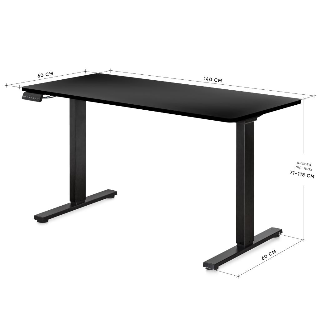 Комп'ютерний стіл Mealux PowerDesk Duo Black (EVO-242 Duo B/B) - зображення 2