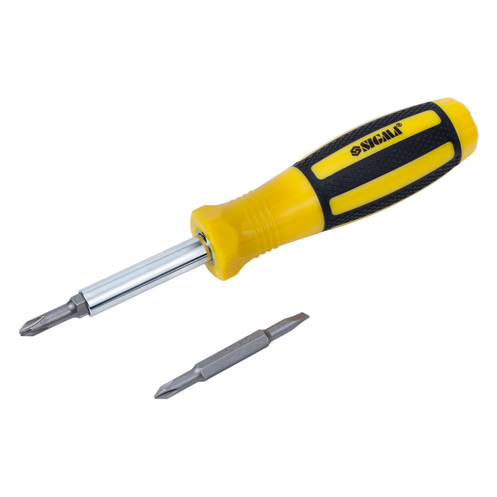 Викрутка Sigma з двосторонніми бітами 4в1 + адаптер CrV (4001801) - зображення 3