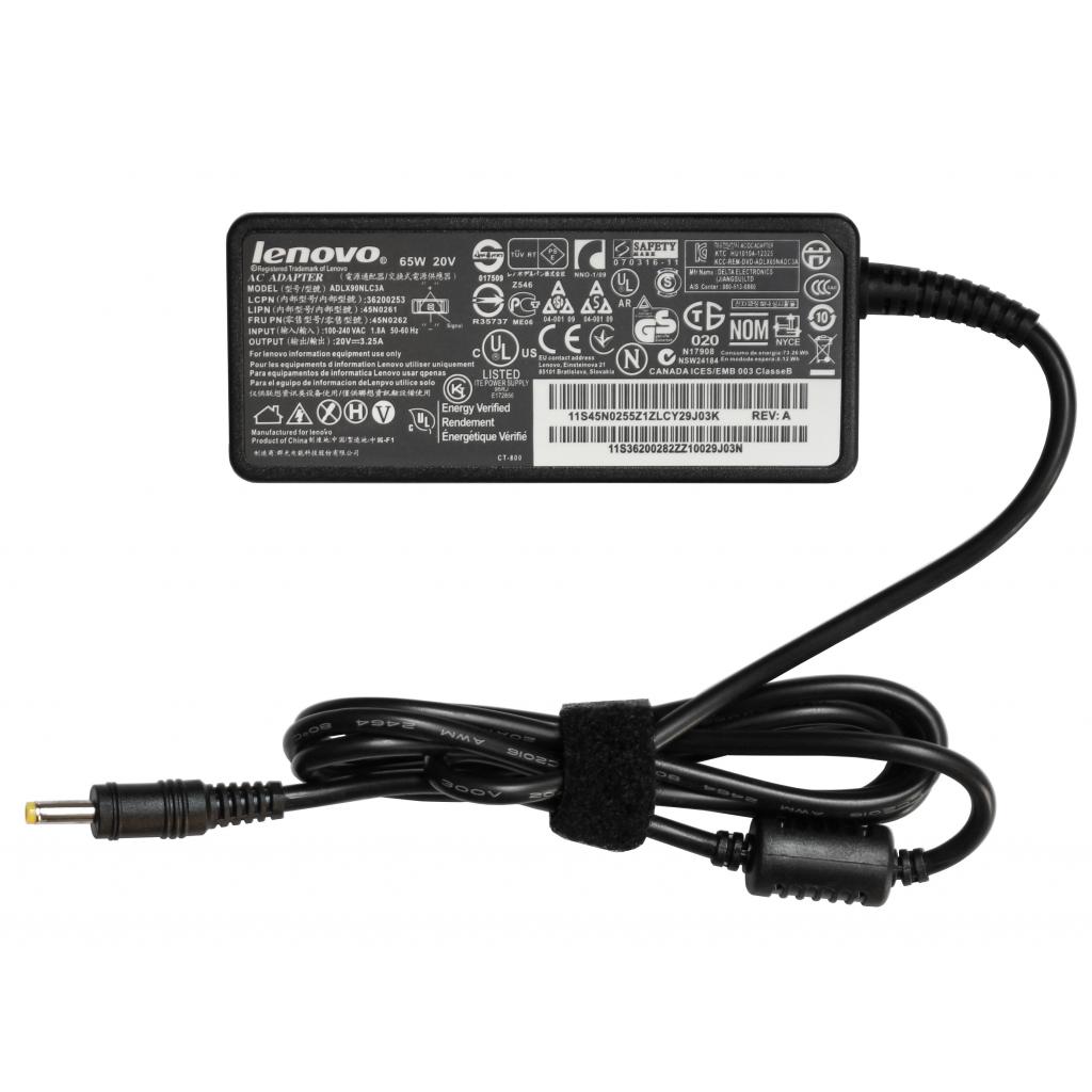 Блок живлення до ноутбуку Grand-X Lenovo (20V 3,25A 65W) 4,0x1,7mm (ORGLEL65WS1) - зображення 1
