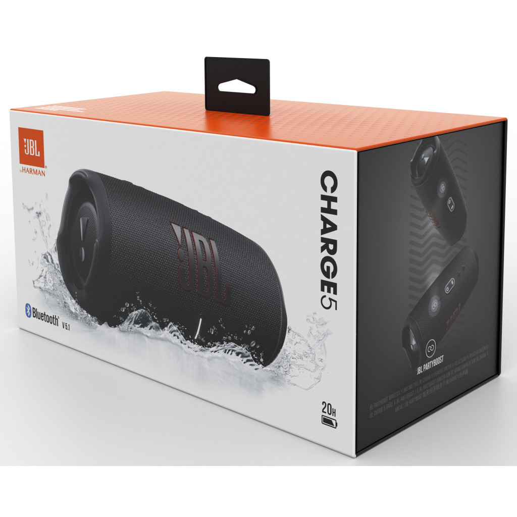 Акустична система JBL Charge 5 Black + Griffin 20000 mAh (JBLCHARGE5BLKPB) - зображення 8