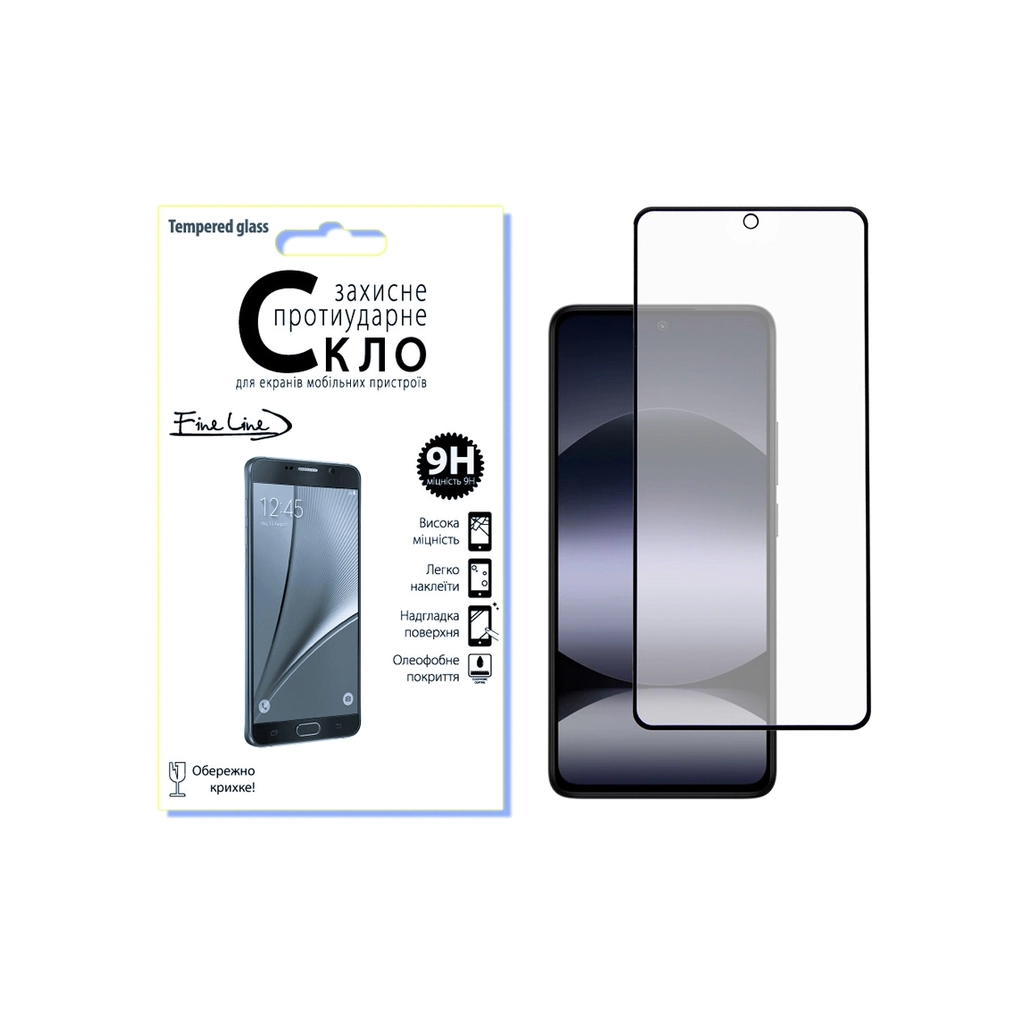 Скло захисне Fine Line Xiaomi Redmi Note 14 Black (FL-TGFG-381) - зображення 1