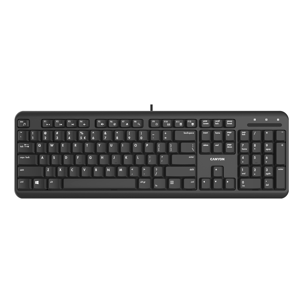 Клавіатура Canyon HKB-20 USB Black (CNS-HKB02-RU) - зображення 1