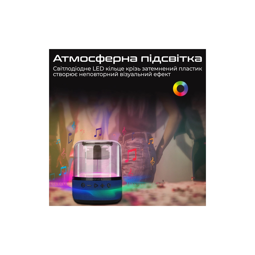 Акустична система Promate Glitz-L Blue (glitz-l.blue) - зображення 4
