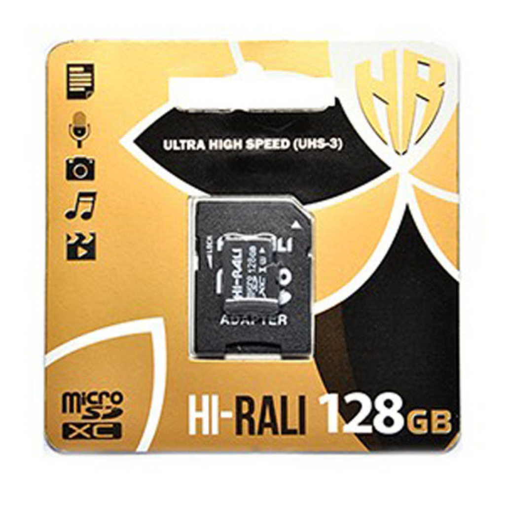 Карта пам'яті Hi-Rali 128GB microSDXC class 10 UHS-I U3 (HI-128GBSD10U3-01) - зображення 2