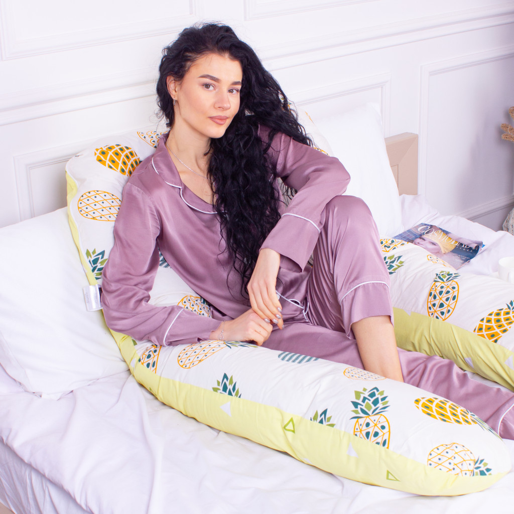 Подушка MirSon для вагітних та відпочинку Naturale Line Print №8008 U-подібна Salyut (2200006178262) - зображення 6