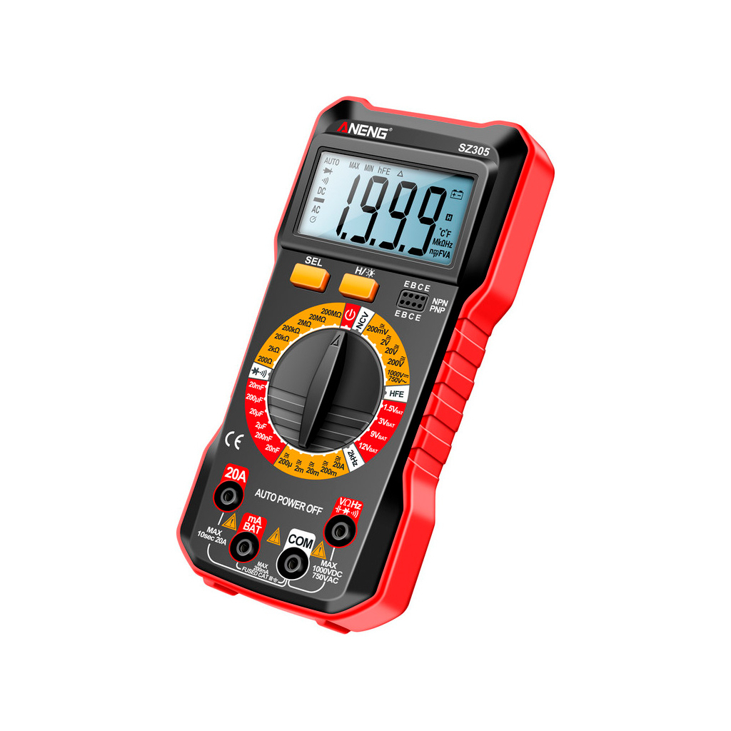 Цифровий мультиметр ANENG SZ305, B, A, T, детектор прихованої (SZ305) - зображення 3
