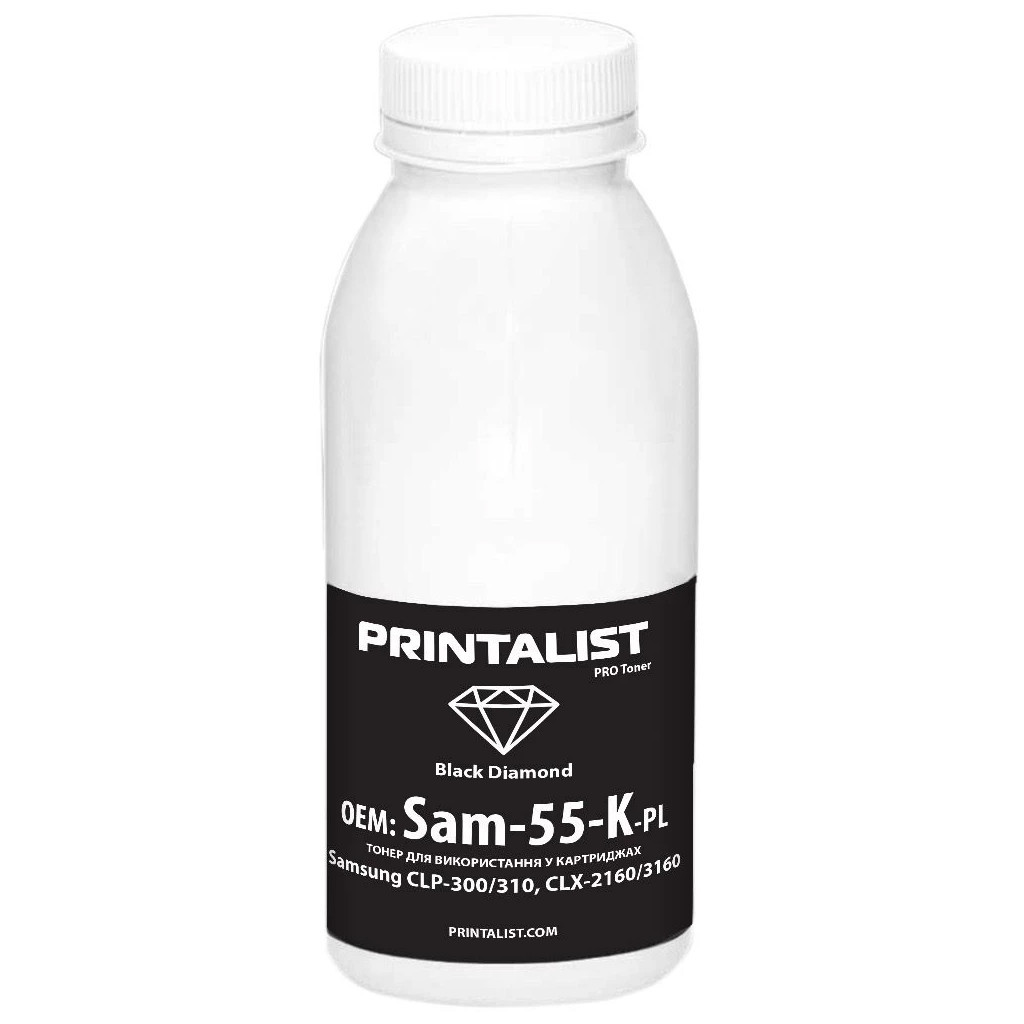 Тонер Printalist Samsung CLP-300/310, CLX-2160/3160 55г Black (Sam-55-K-PL) - зображення 1