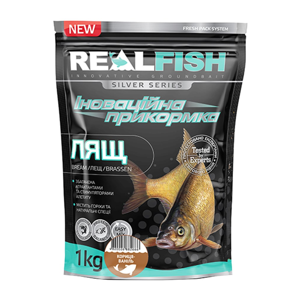 Прикормка Real Fish Silver Series Лящ Кориця-ваніль 1kg (809.00.31) - зображення 1