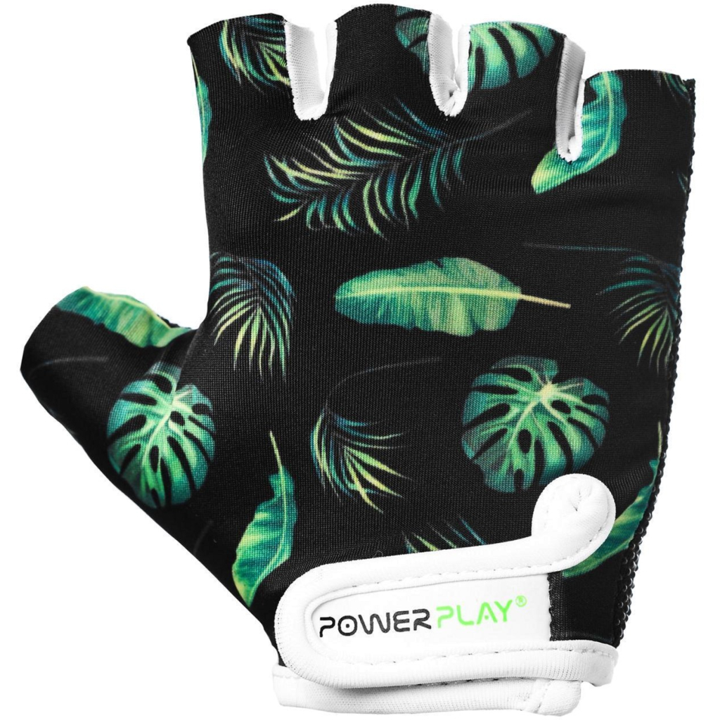 Велорукавиці PowerPlay 001 Листя Чорні XS (001_Black_XS) - зображення 2